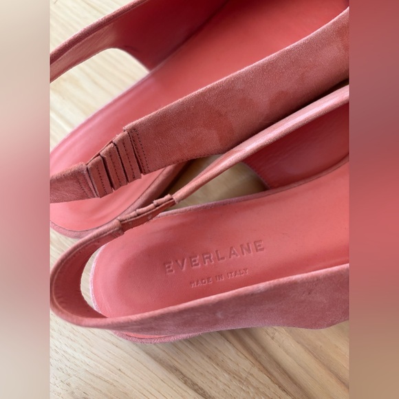 Everlane Coral Suede Slingback Pointed Toe Flats Mules Sz 11 - Picture 6 of 8